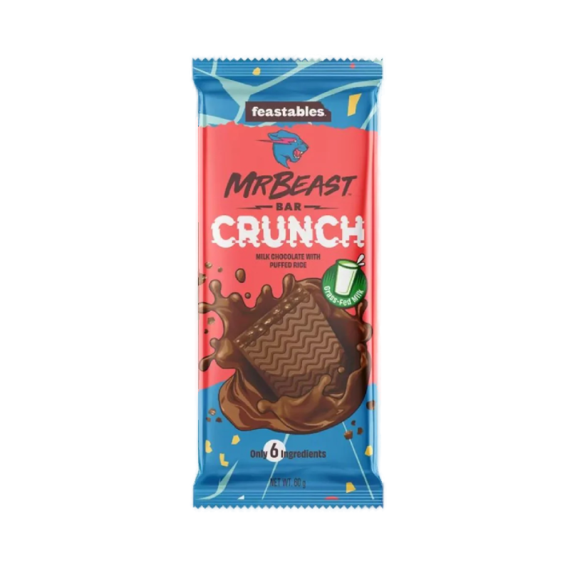 Mr Beast Feastables Chocolate Bar Crunch Small 24 x 35g